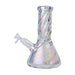 Human Grade Twisted Iridescent Beaker Pipe - Glasss Station