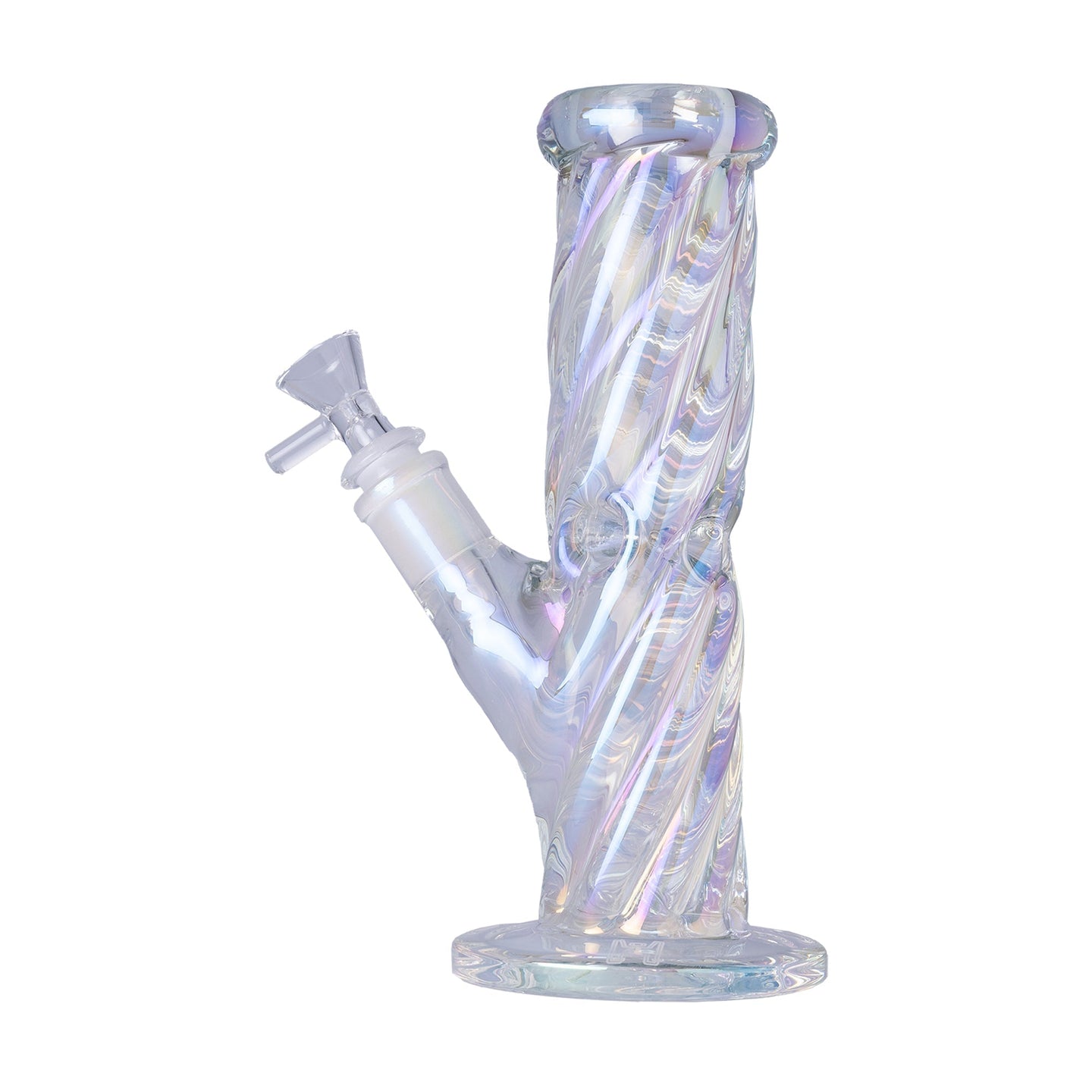 Human Grade Twisted Iridescent Tube Pipe - Glasss Station