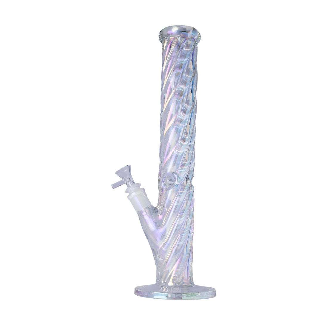Human Grade Twisted Iridescent Tube Pipe - Glasss Station