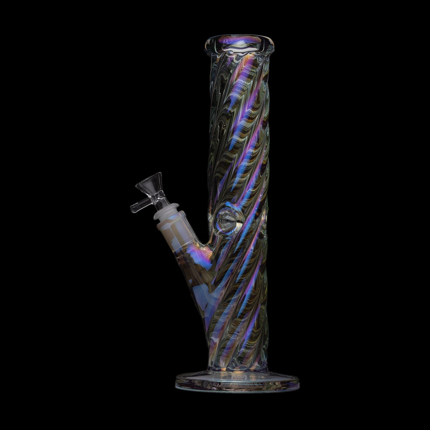 Human Grade Twisted Iridescent Tube Pipe - Glasss Station