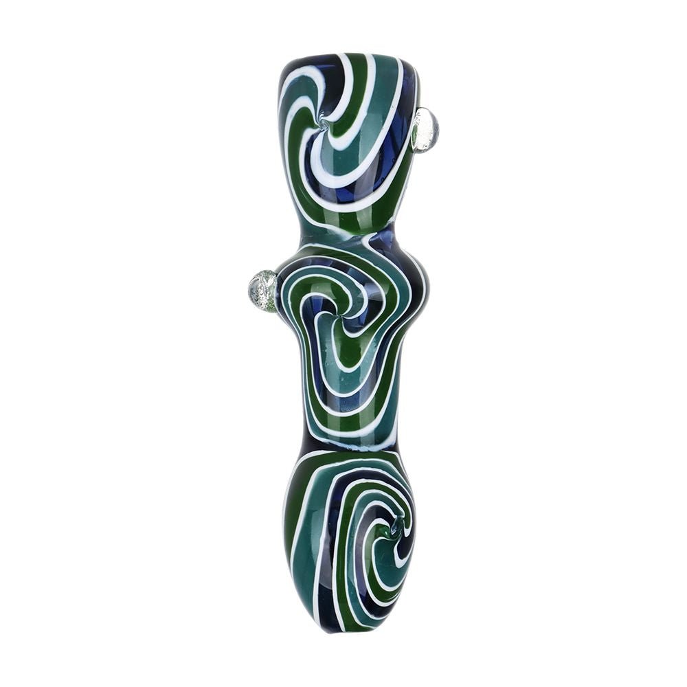 Hypnotist Triplets Wig Wag Swirls Chillum - Glasss Station