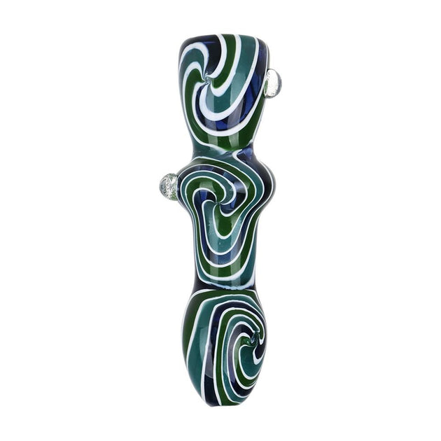 Hypnotist Triplets Wig Wag Swirls Chillum - Glasss Station