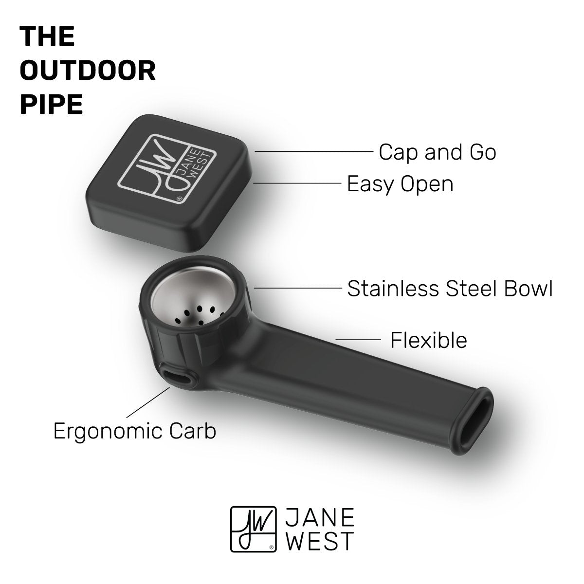 Jane West Outdoor Silicone Pipe - Glasss Station