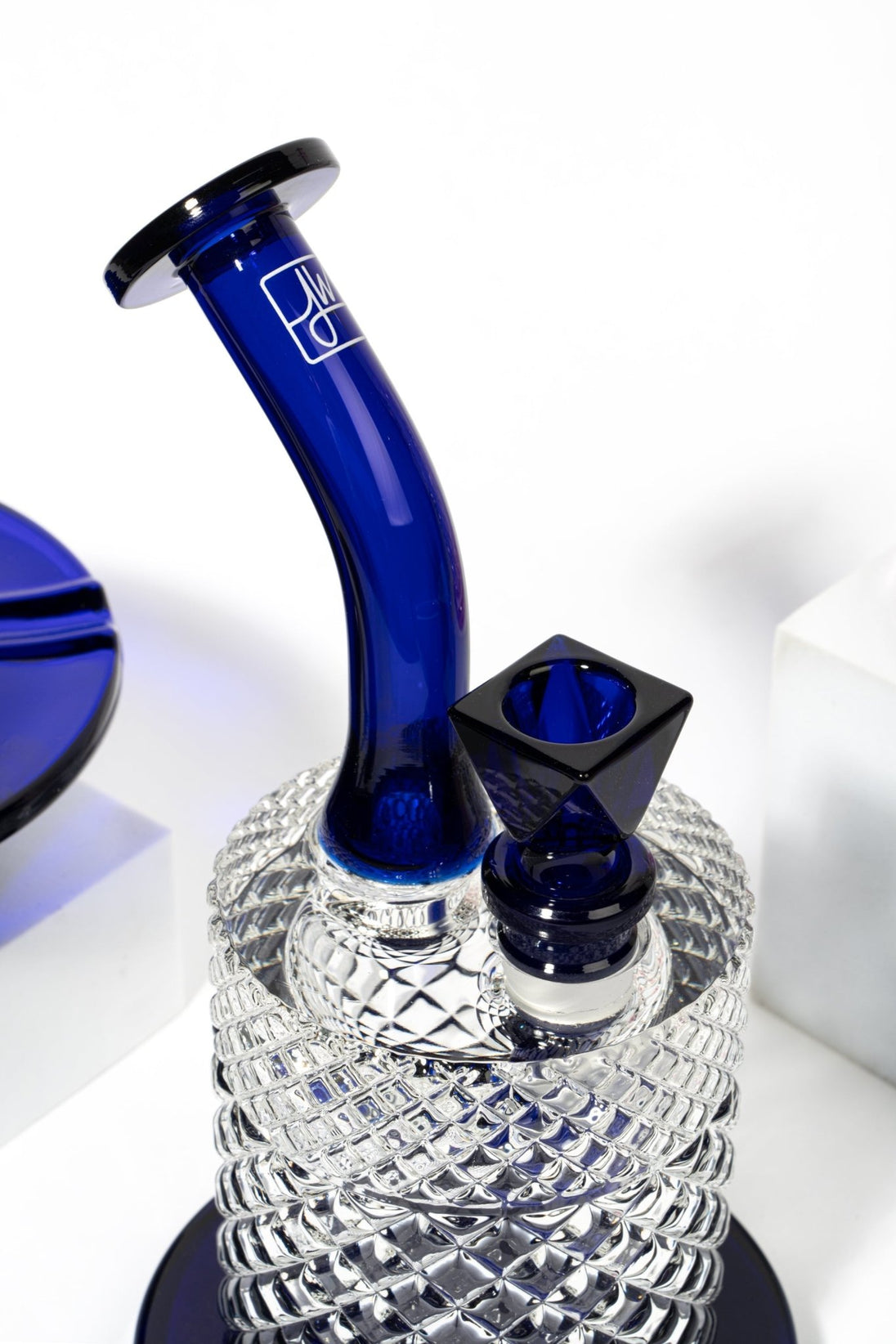 Jane West Twenties Collection Cobalt Water Pipe - Glasss Station