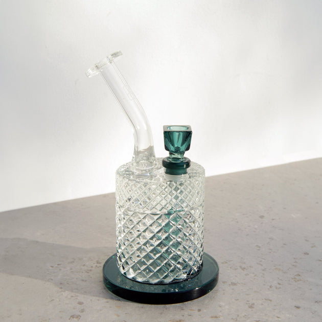 Jane West Twenties Collection Teal Bubbler - Glasss Station