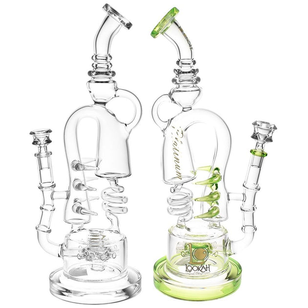 Lookah Glass Spiral Recycler Water Pipe - Glasss Station