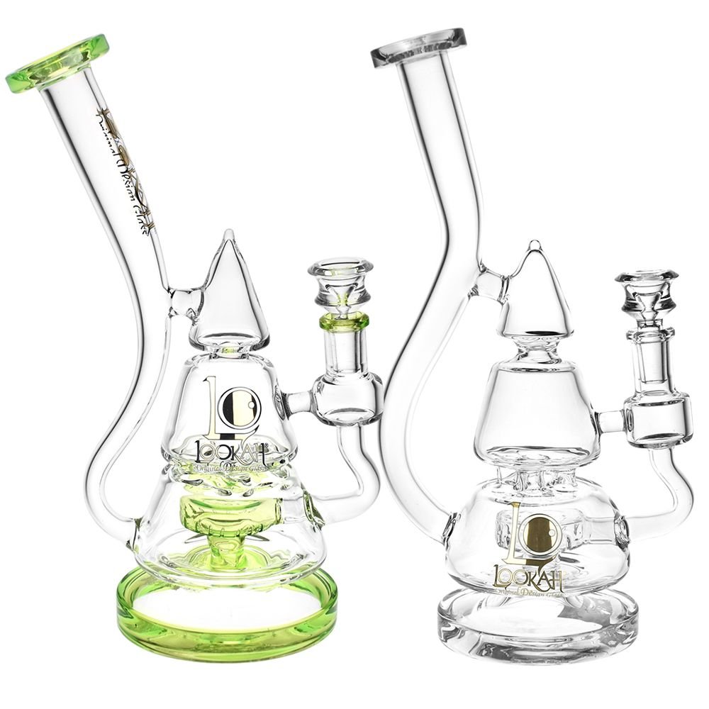 Lookah Glass Stacked Triangle Water Pipe - Glasss Station