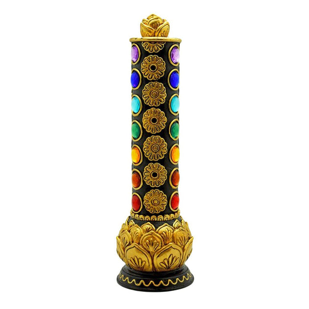 Lotus Flower Enlightenment Tower Incense Burner - Glasss Station