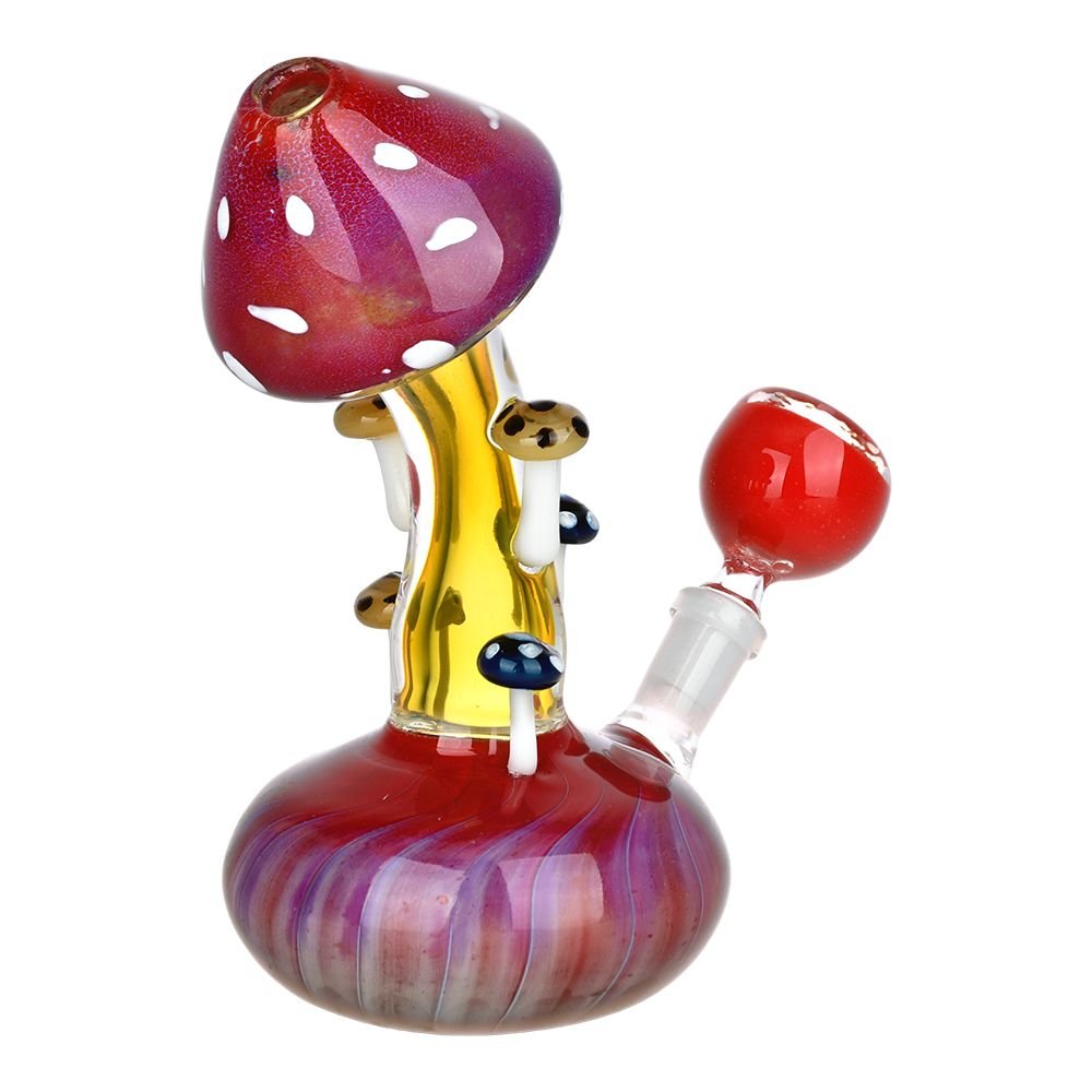 Mushroom Collective Bent Neck Water Pipe - Glasss Station