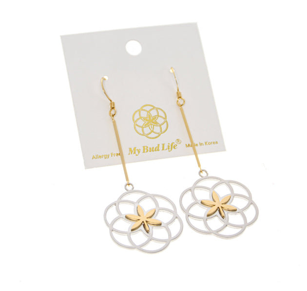 My Bud Vase Flower of Life Earrings - Glasss Station