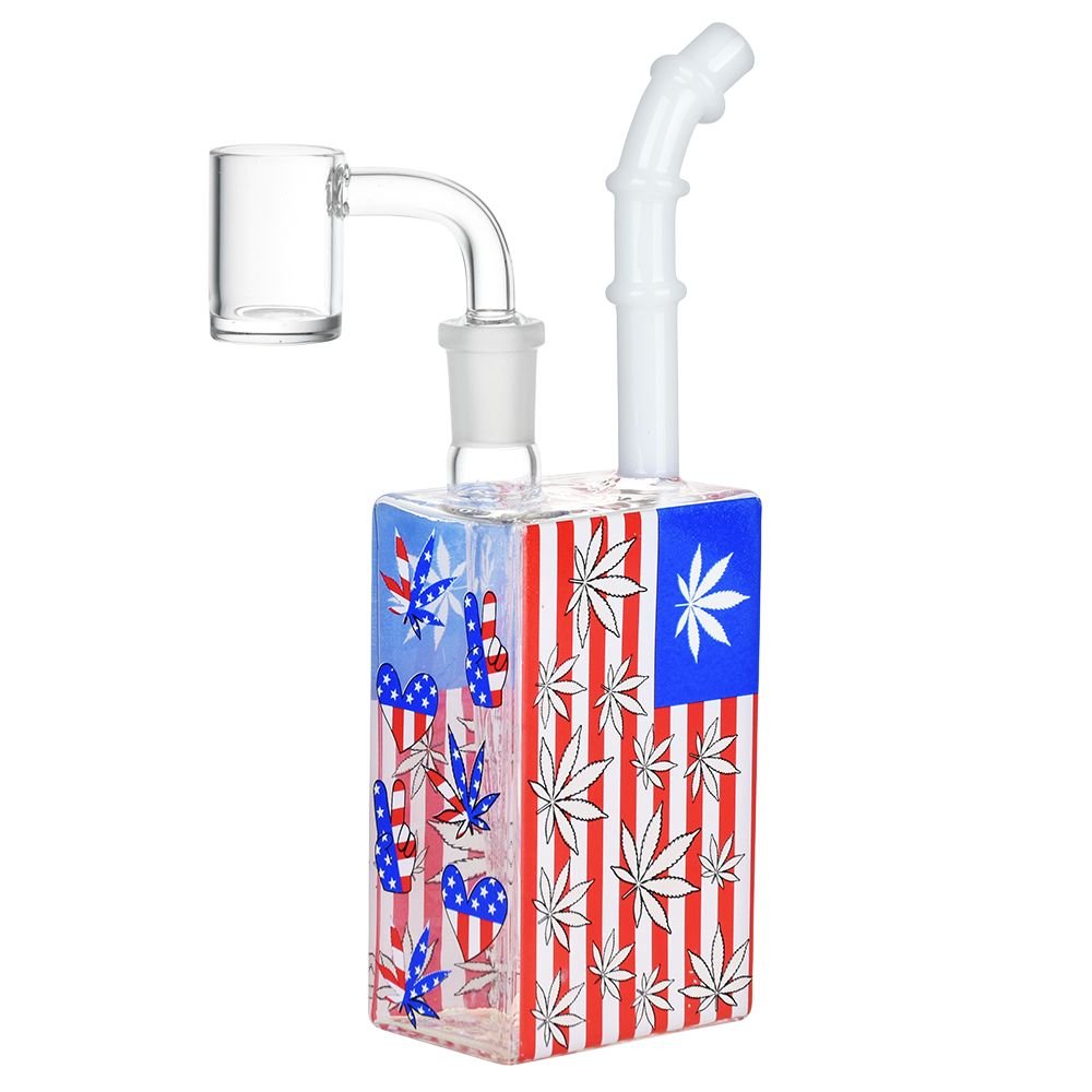Patriotic Leaf Juice Box Rig - Glasss Station