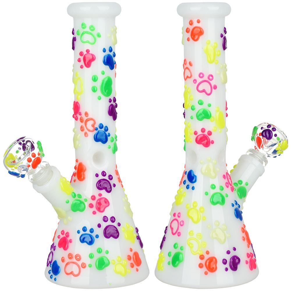 Paws for the Cause Glow in Dark Beaker Bong - Glasss Station