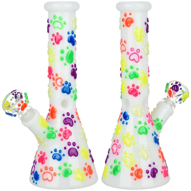 Paws for the Cause Glow in Dark Beaker Bong - Glasss Station