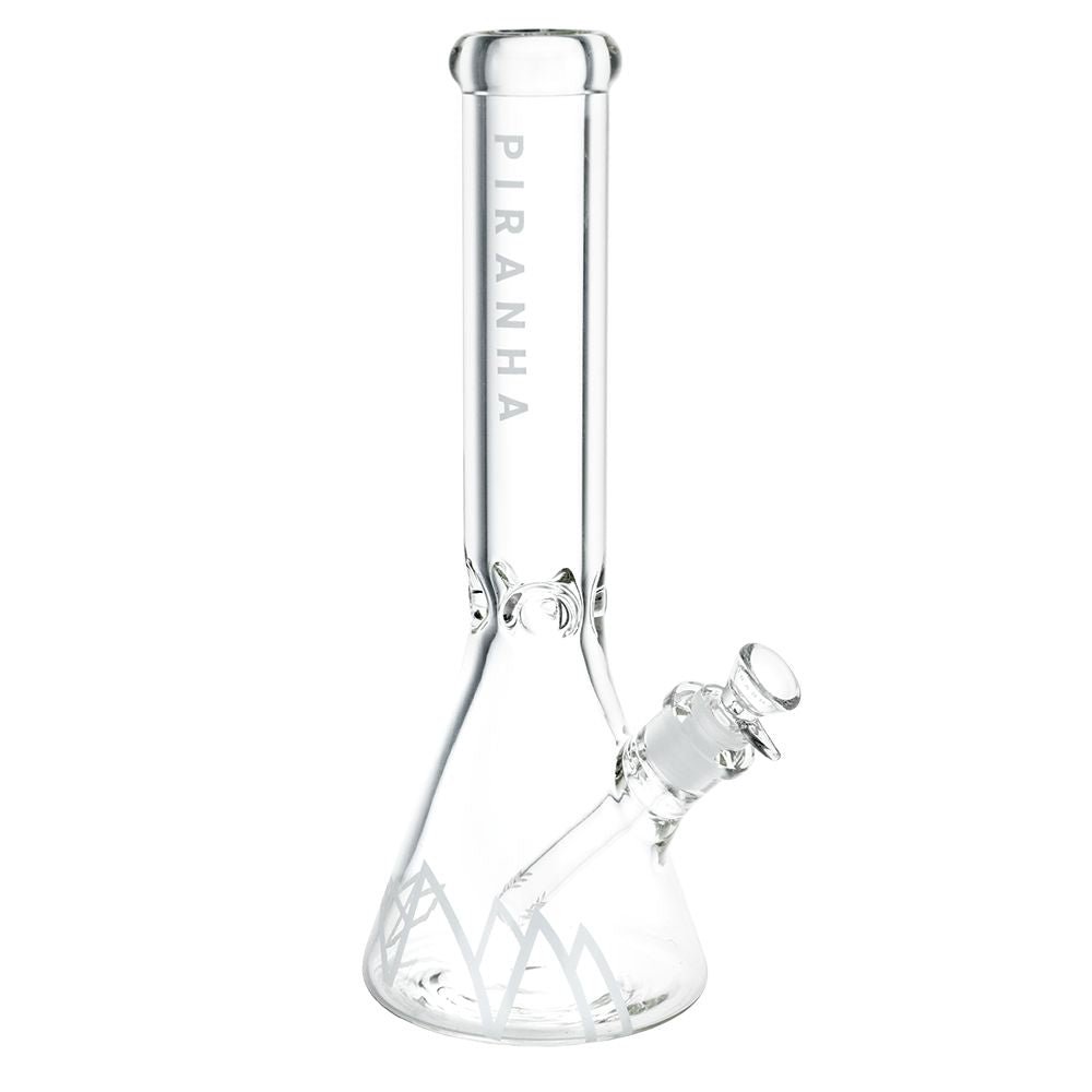 Piranha Logo Clear Beaker Bong - Glasss Station