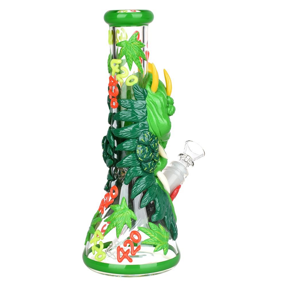 Pulsar 420 Dragon Glow in Dark Beaker Bong - Glasss Station