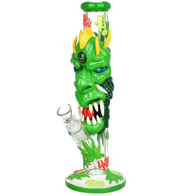 Pulsar 420 Dragon Glow In Dark Tube Bong - Glasss Station