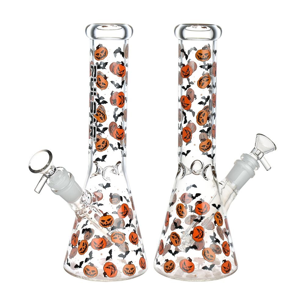 Pulsar Cackling Pumpkins Batty Beaker Bong - Glasss Station