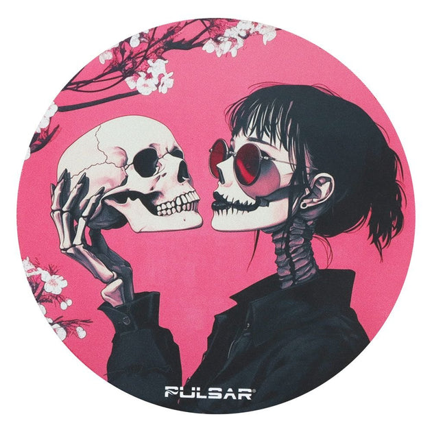 Pulsar DabPadz Fabric Top Sakura Skulls Dab Mat - Glasss Station