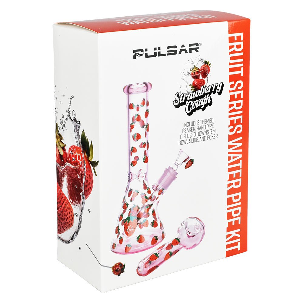 Pulsar Fruit Series Strawberry Cough Bong Set - Glasss Station