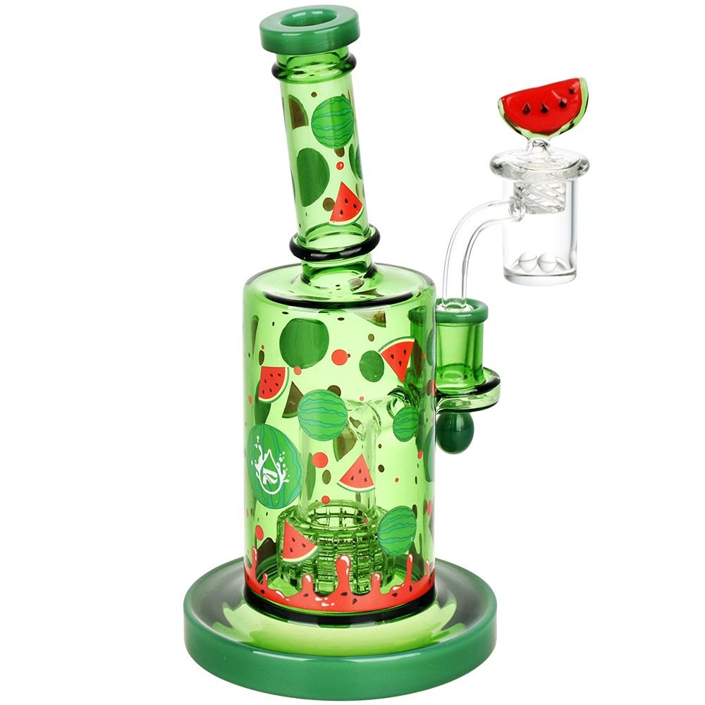 Pulsar Fruit Series Watermelon Zkittles Glow In The Dark Dab Rig Kit - Glasss Station