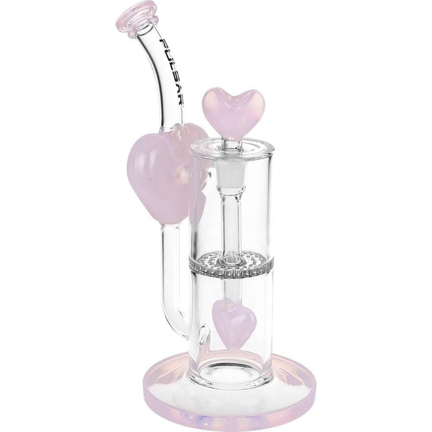 Pulsar Hearts on Hearts Recycler Water Pipe - Glasss Station