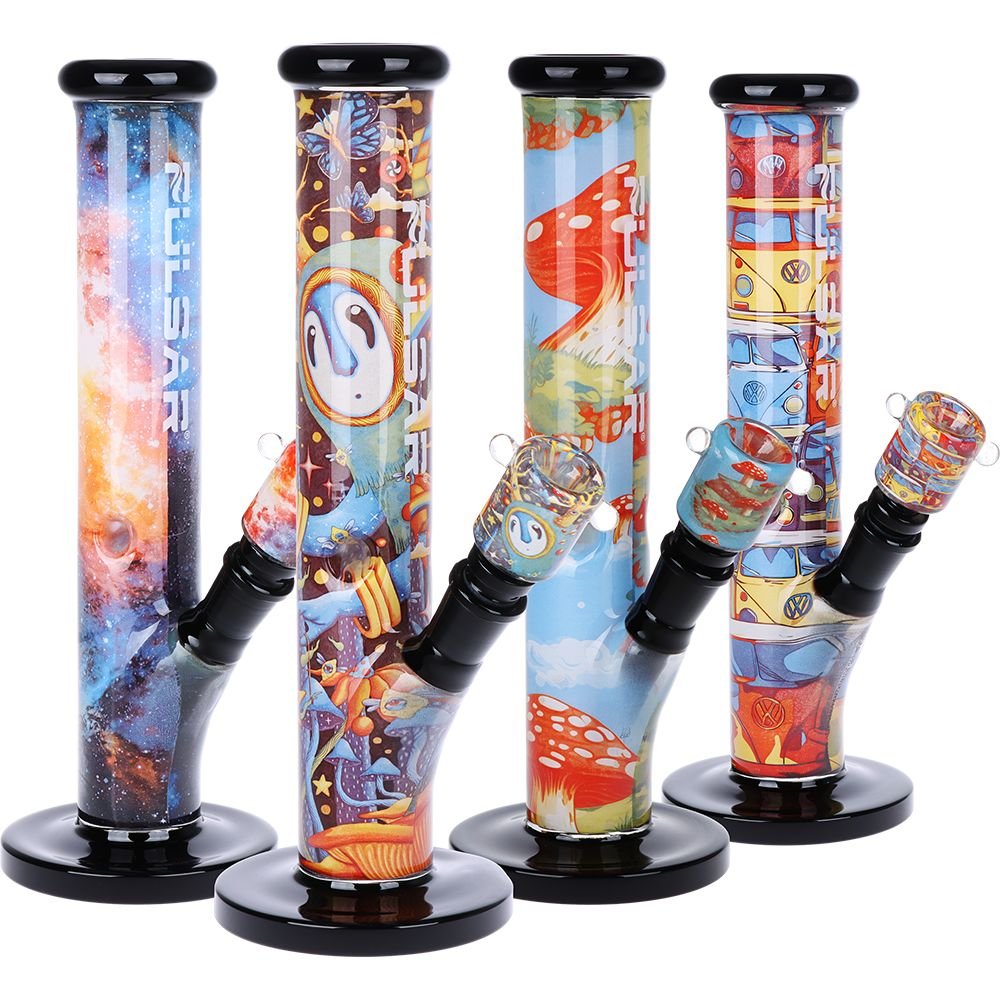 Pulsar Inside Print Straight Tube Water Pipe - Glasss Station