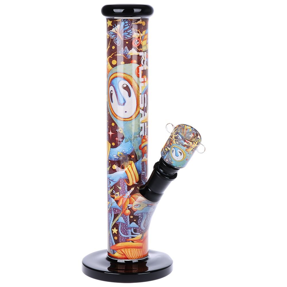 Pulsar Inside Print Straight Tube Water Pipe - Glasss Station