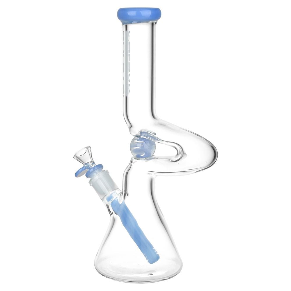 Pulsar Kinked Marble Glass Beaker Bong - Glasss Station