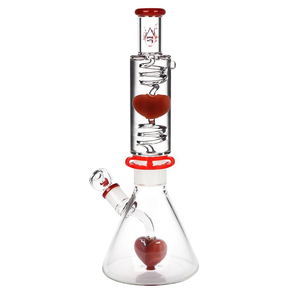 Pulsar Love Heart Beat Glycerin Beaker Pipe - Glasss Station