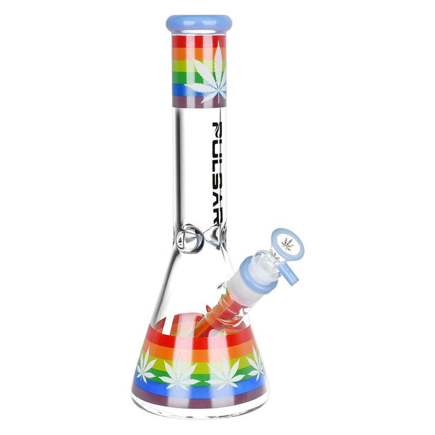 Pulsar Rainbow Pride Glow Beaker Bong - Glasss Station