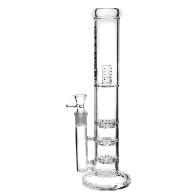 Pulsar Triple Perc Straight Tube Bong - Glasss Station