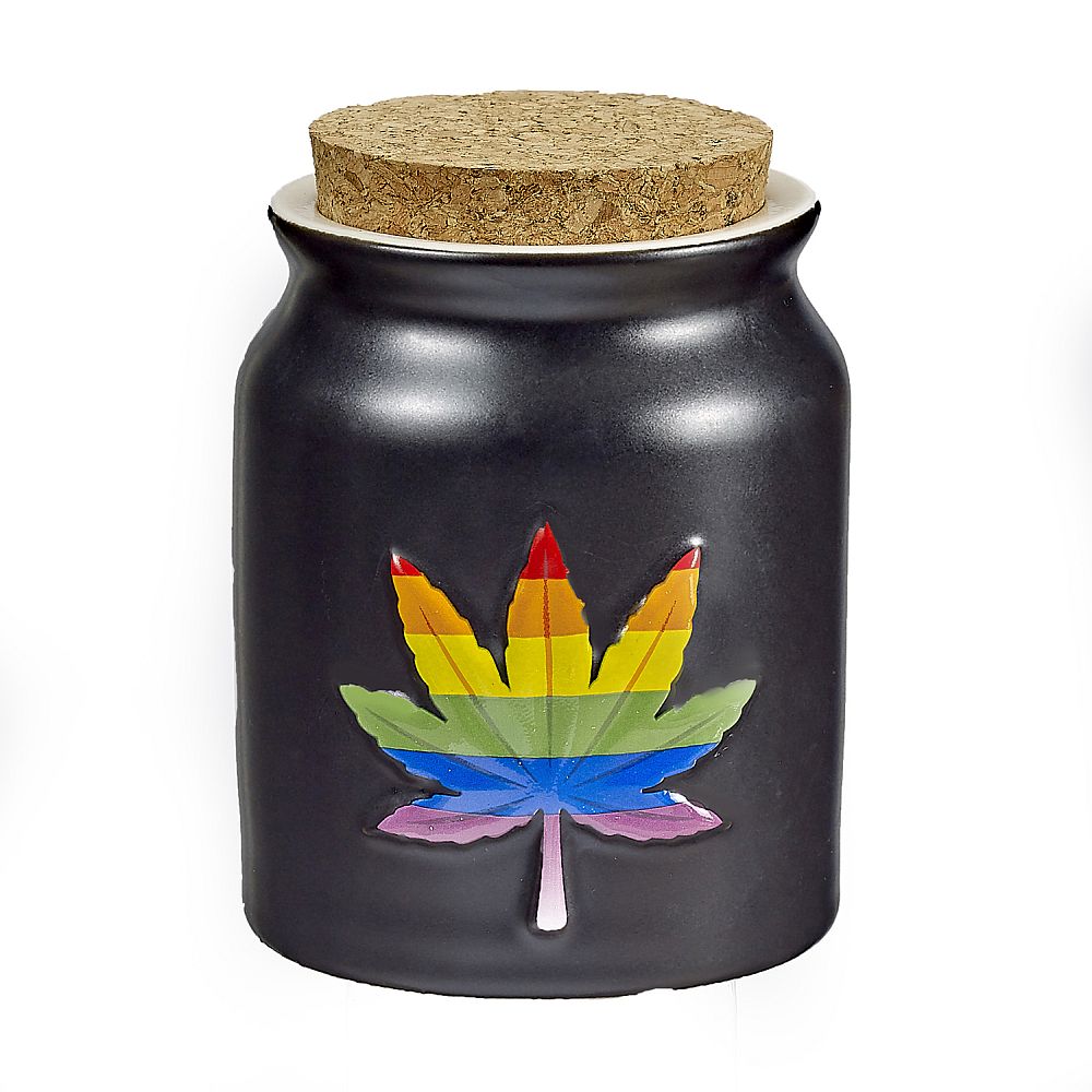 Rainbow Leaf Ashtray and Stash Jar Set - Glasss Station