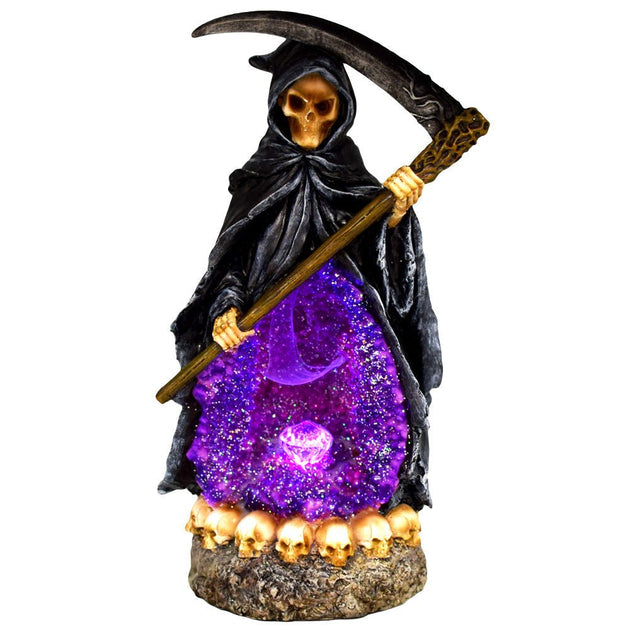 Reaper w/ LED Lights Backflow Incense Burner - Glasss Station