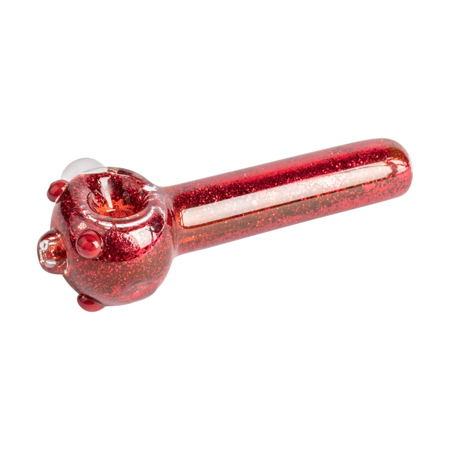 Red Eye Tek Sparkle Liquid Glass Pipe - Glasss Station