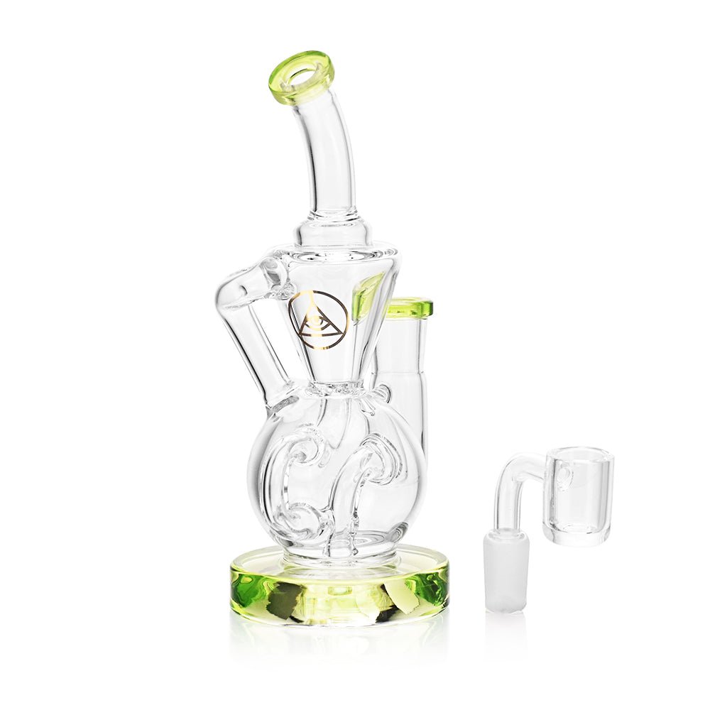 Ritual Smoke Air Bender Bubble-Cycler Rig Lime Green - Glasss Station