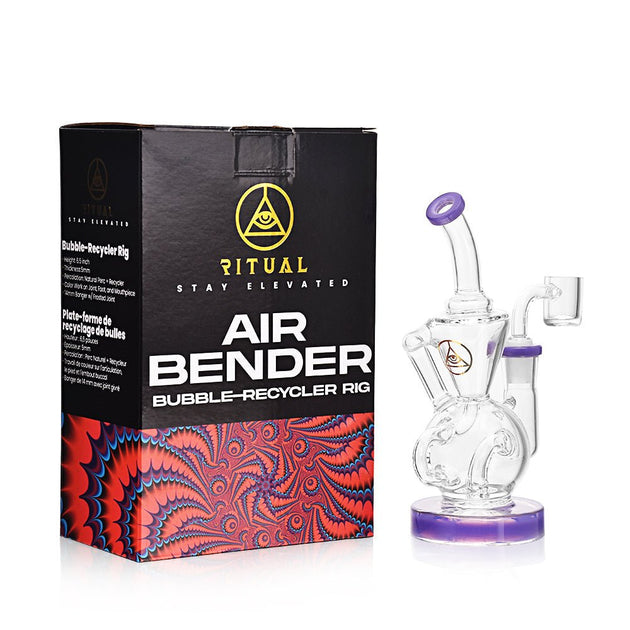 Ritual Smoke Air Bender Bubble-Cycler Rig Slime Purple - Glasss Station
