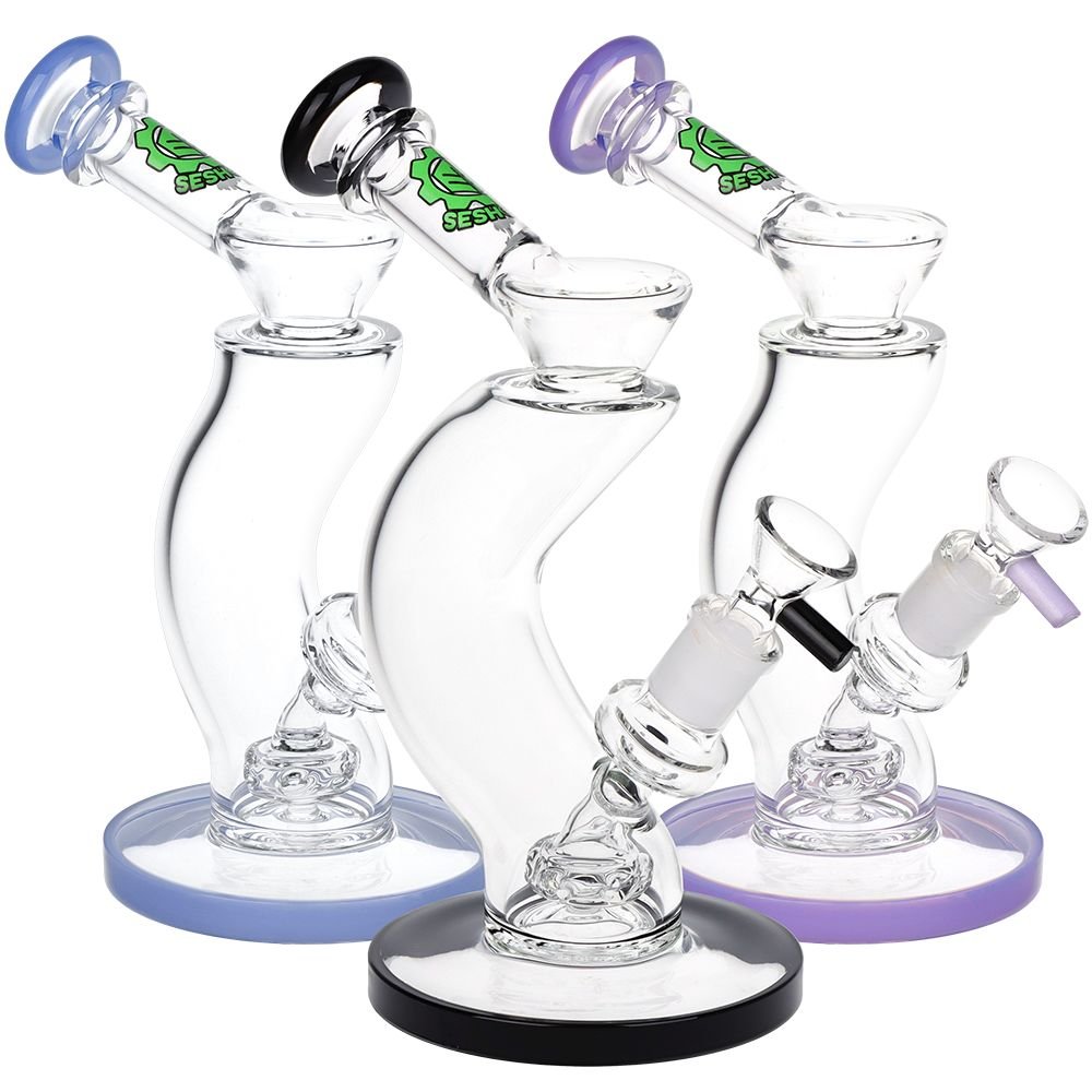 SeshGear Hip Check Curved Water Pipe - Glasss Station