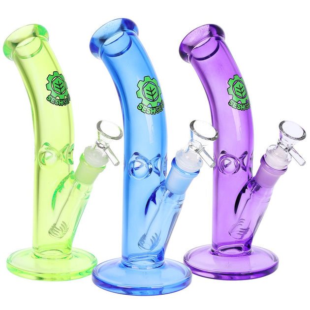 SeshGear Lean Back Colored Tube Bong - Glasss Station