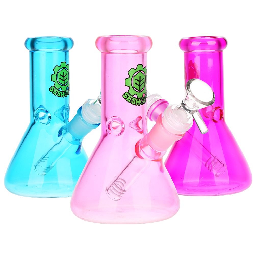 SeshGear Shorty Color Beaker Bong - Glasss Station