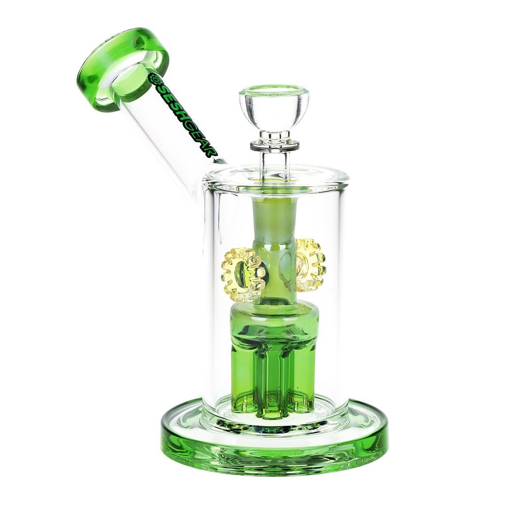 SeshGear Steampunk Gears Fumed Perc Bubbler - Glasss Station