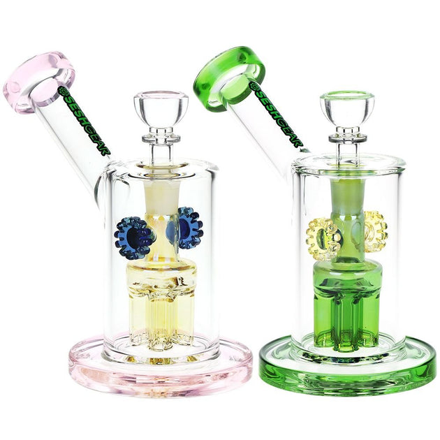 SeshGear Steampunk Gears Fumed Perc Bubbler - Glasss Station