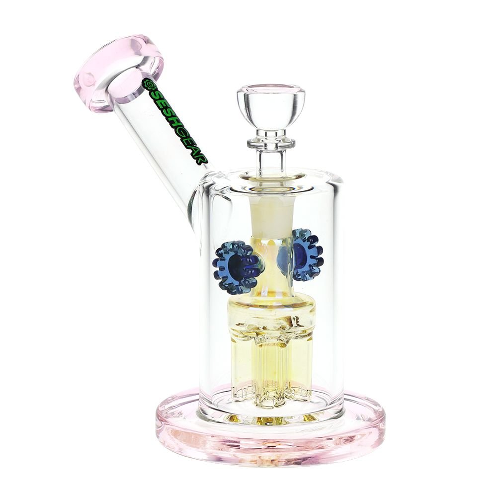 SeshGear Steampunk Gears Fumed Perc Bubbler - Glasss Station