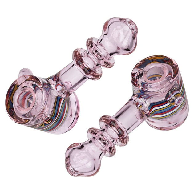 Slime Marble Striped Hammer Hand Pipe - Glasss Station