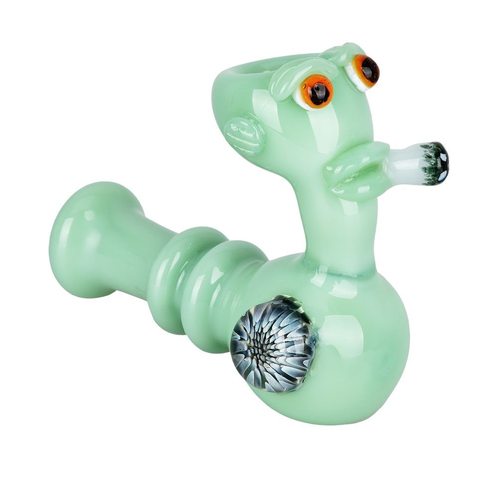 Smoking Alien Glass Hand Pipe - Glasss Station