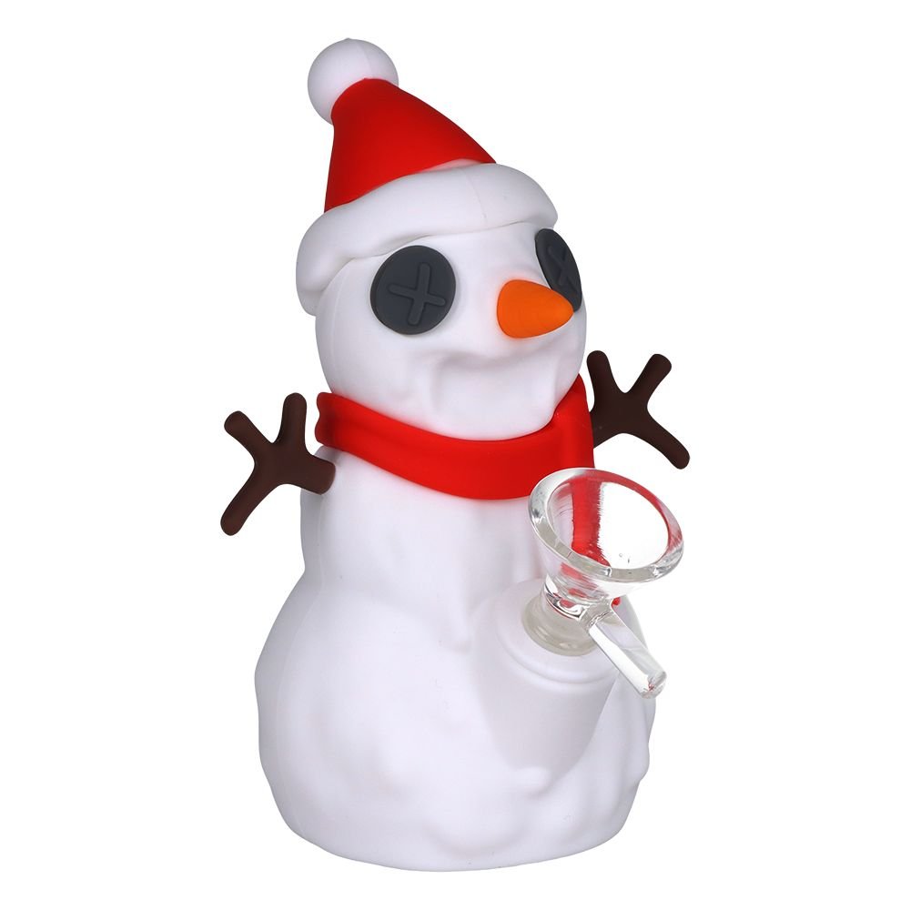 Snappy Snowman Silicone Water Pipe - Glasss Station
