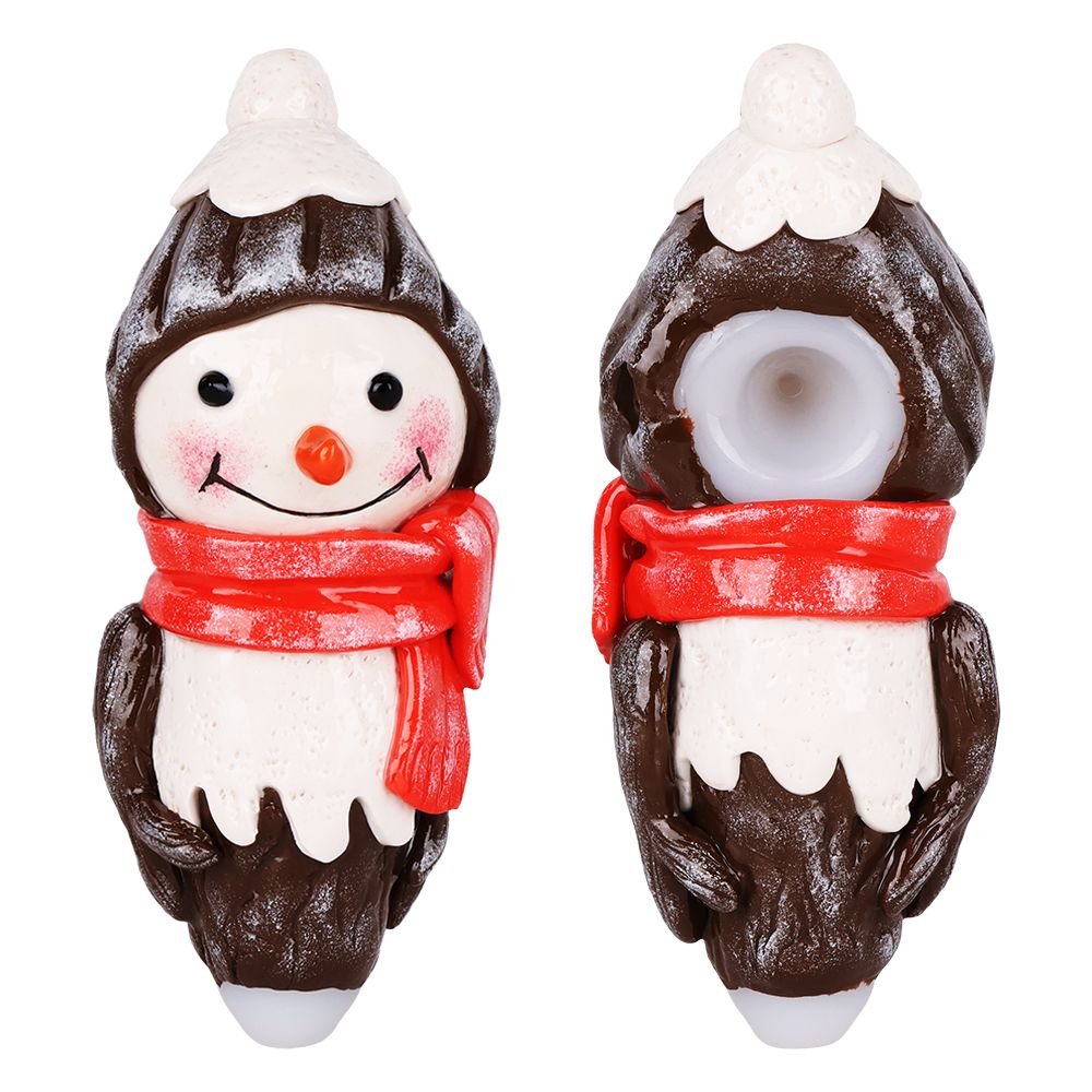 Snowman Enamel Resin Sculpted Spoon - Glasss Station