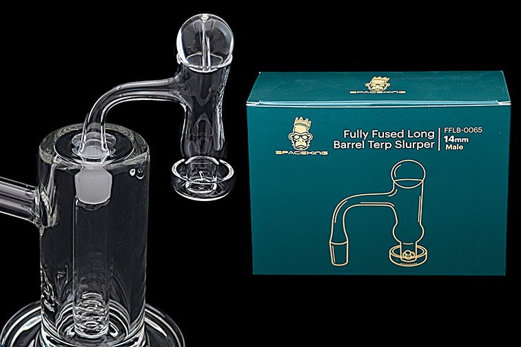 Space King Fully Fused Long Barrel Terp Slurper - Glasss Station