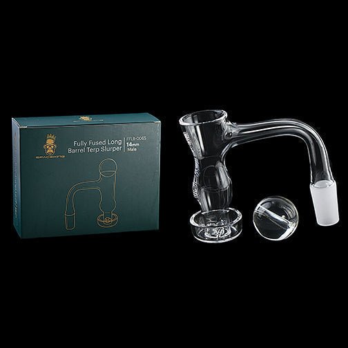 Space King Fully Fused Long Barrel Terp Slurper - Glasss Station