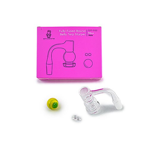 Space King Fully Fused Round Belly Terp Slurper - Glasss Station