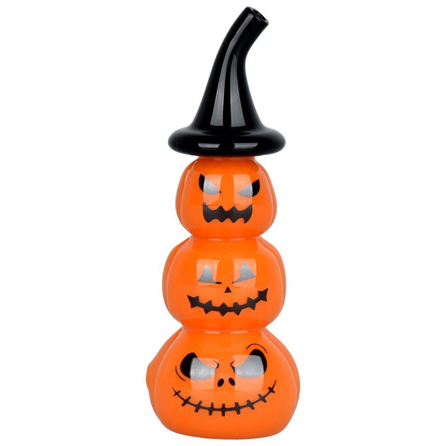 Stacked Jack - O - Lantern Glass Hand Pipe - Glasss Station